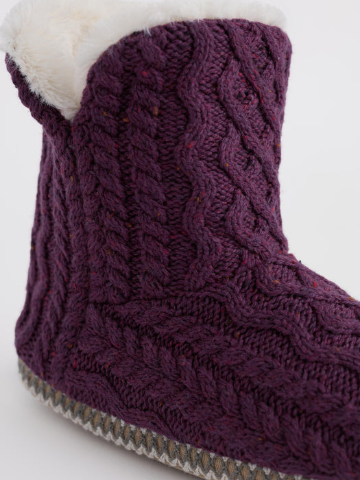 Seasalt Women's Starry Night Slipper Bootie In Grape