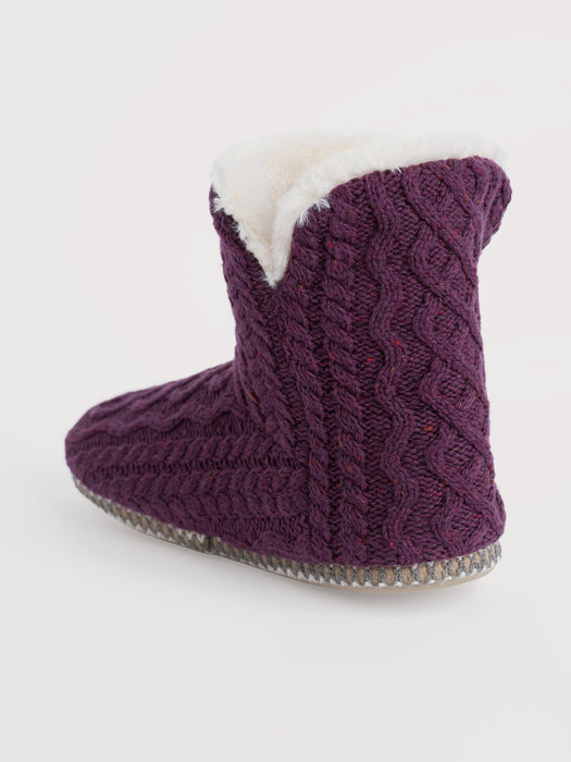 Seasalt Women's Starry Night Slipper Bootie In Grape