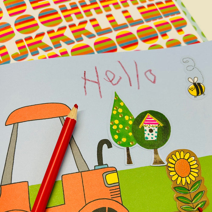 Rachel Ellen Sticker Scene And Colouring Activity Book - On The Farm