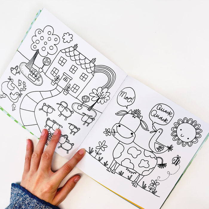 Rachel Ellen Sticker Scene And Colouring Activity Book - On The Farm