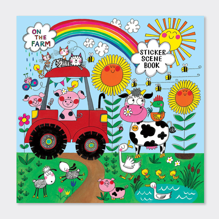 Rachel Ellen Sticker Scene And Colouring Activity Book - On The Farm