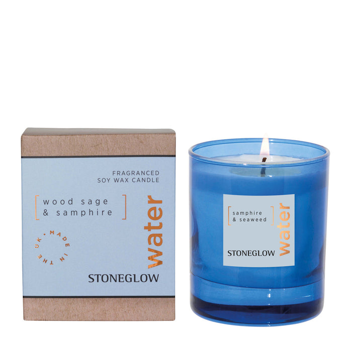Stoneglow Elements Water Wood Sage & Samphire Scented Candle