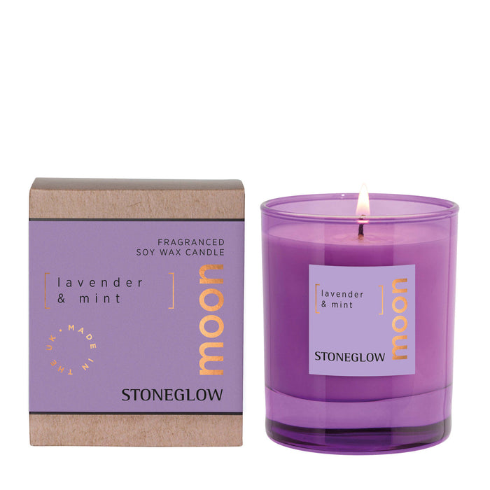 Stoneglow Elements Moon Lavender & Mint Boxed Tumbler Scented Candle