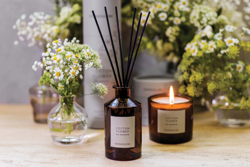Stoneglow The Walled Garden Cotton Flower Scented Reed Diffuser