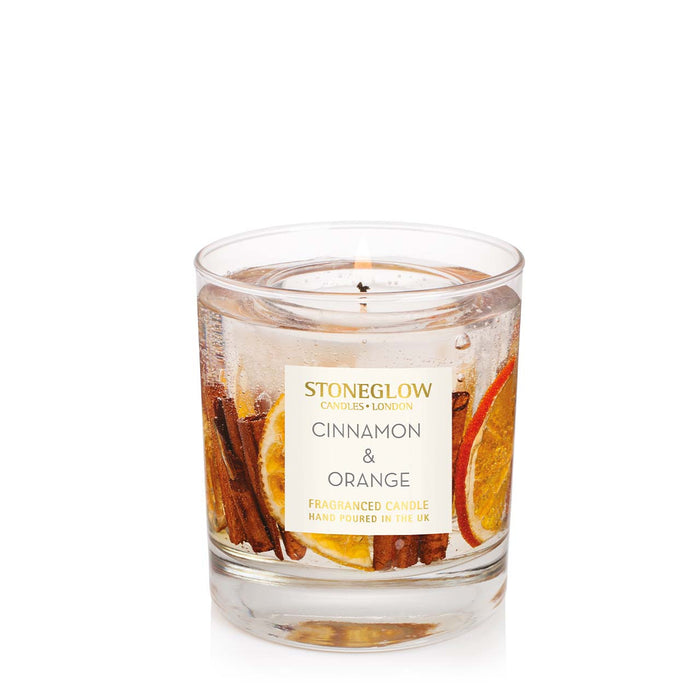Stoneglow Seasonal Collection Cinnamon & Orange Natural Wax Scented Candle Gel Tumbler