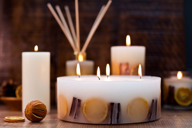 Stoneglow Seasonal Collection Cinnamon & Orange Scented Candle 5-Wick Pillar
