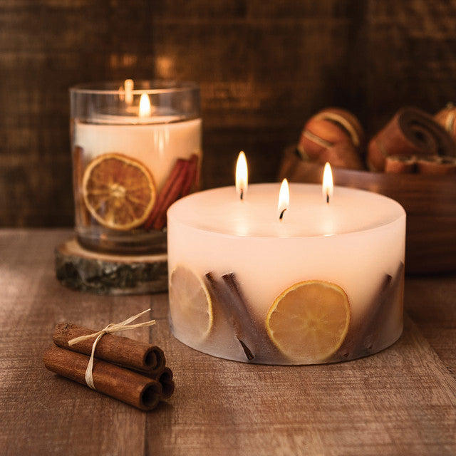 Stoneglow Seasonal Collection Cinnamon & Orange Scented Candle 3-Wick Pillar