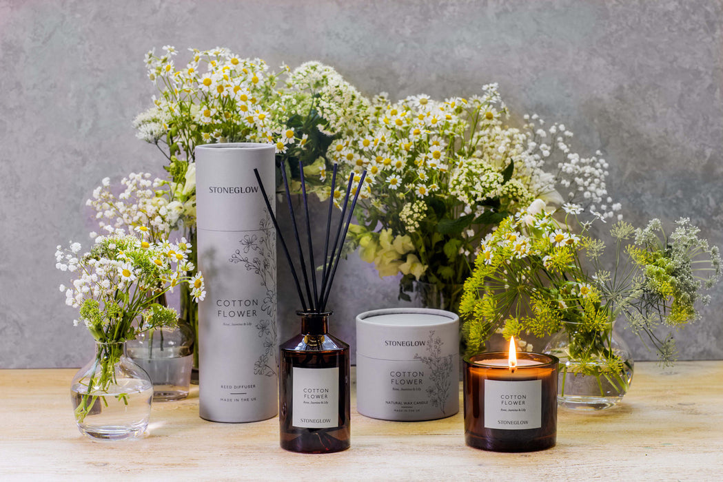 Stoneglow Cotton Flower Boxed Tumbler Scented Candle