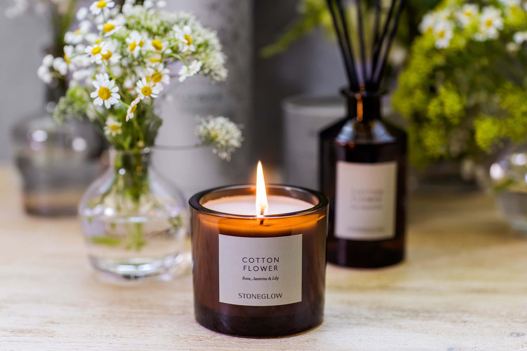 Stoneglow Cotton Flower Boxed Tumbler Scented Candle