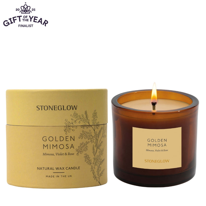 Stoneglow Golden Mimosa Boxed Tumbler Scented Candle