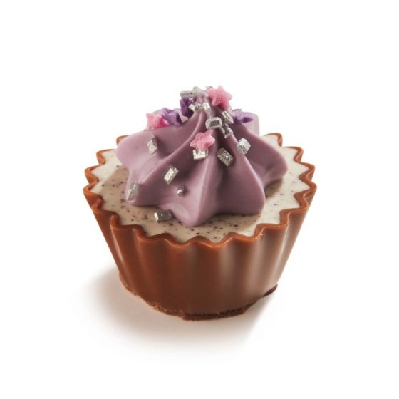 Frozen Cupcake Straciatella Crème With Sparkling Stars