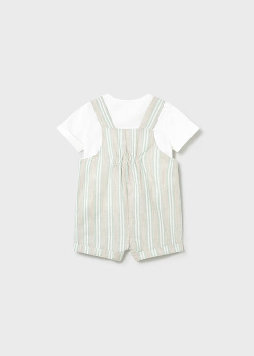 Mayoral Layette Striped Dungaree Set Newborn