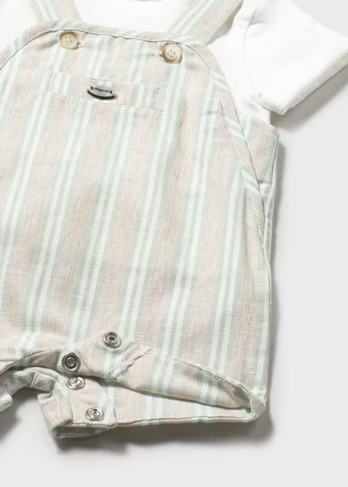 Mayoral Layette Striped Dungaree Set Newborn