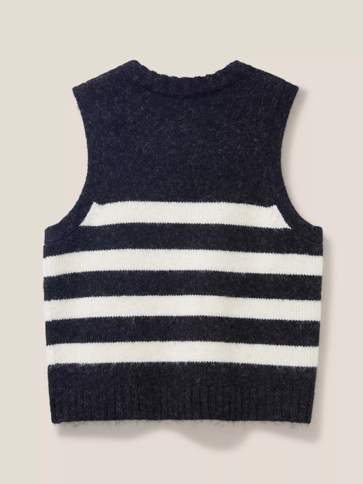 White Stuff Women's Stripe Tank Black Multi