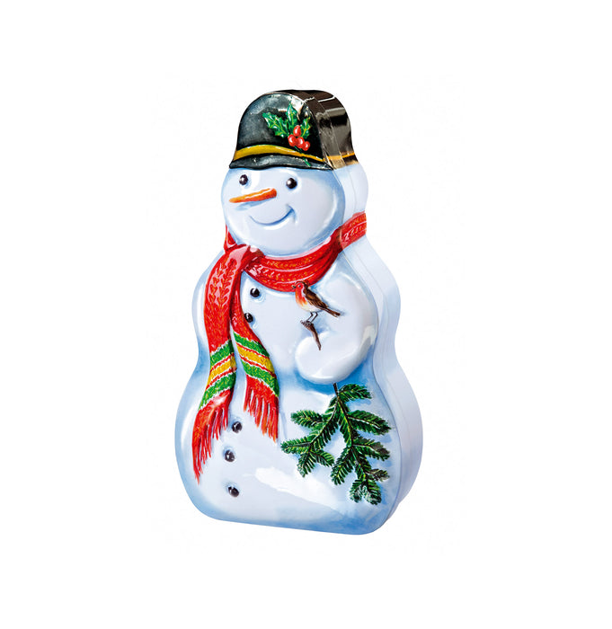 Churchill's Sweet Snowman Tin Filled with Mini Chocolate Chip Shortbread