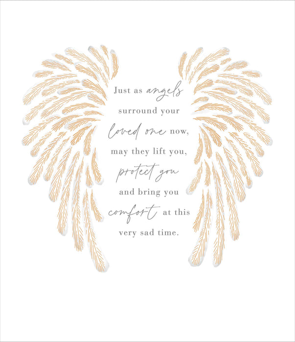 UKG Just As Angels Surround Your Loved One Now Sympathy Card