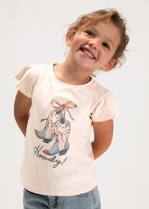 Mayoral Girls Short Sleeve Salmon T-Shirt