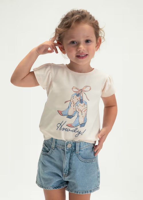 Mayoral Girls Short Sleeve Salmon T-Shirt