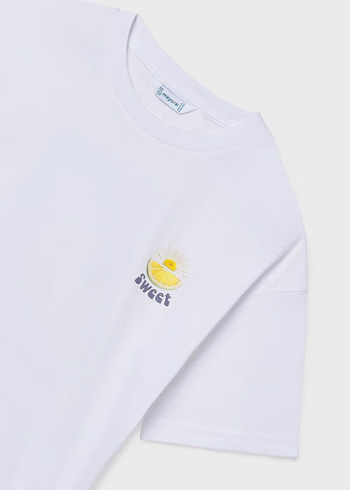 Mayoral Girls Short Sleeve White T-Shirt