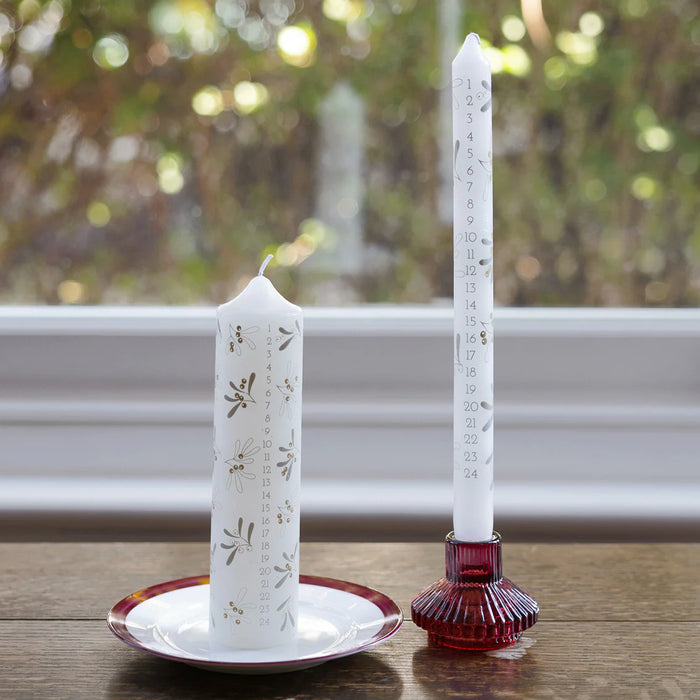 Talking Tables Botanical Mistletoe Advent Candle