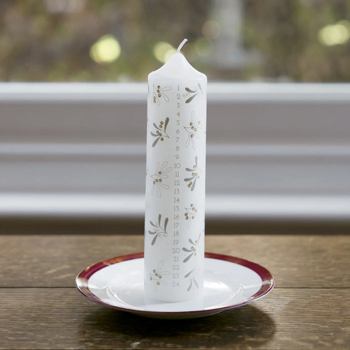 Talking Tables Botanical Mistletoe Advent Candle