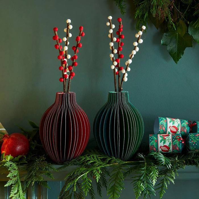 Twilight Red Felt Branches Decoration