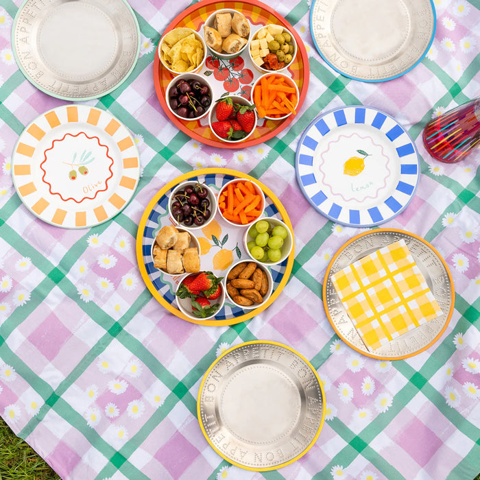 Talking Tables Yellow & White Check Napkins 20 Pack