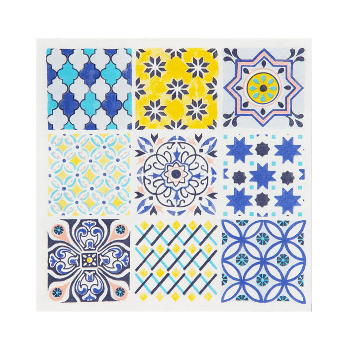 Talking Tables Moroccan Souk Blue Paper Napkins 20 Pack