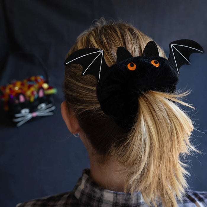 Talking Tables Halloween Black & Orange Bat Hair Scrunchie