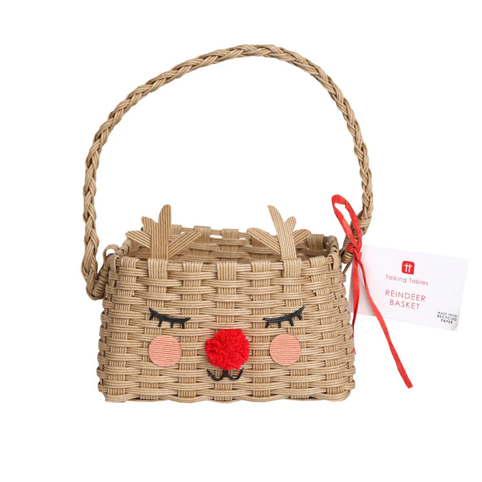 Talking Tables Christmas Recycled Reindeer Shaped Basket