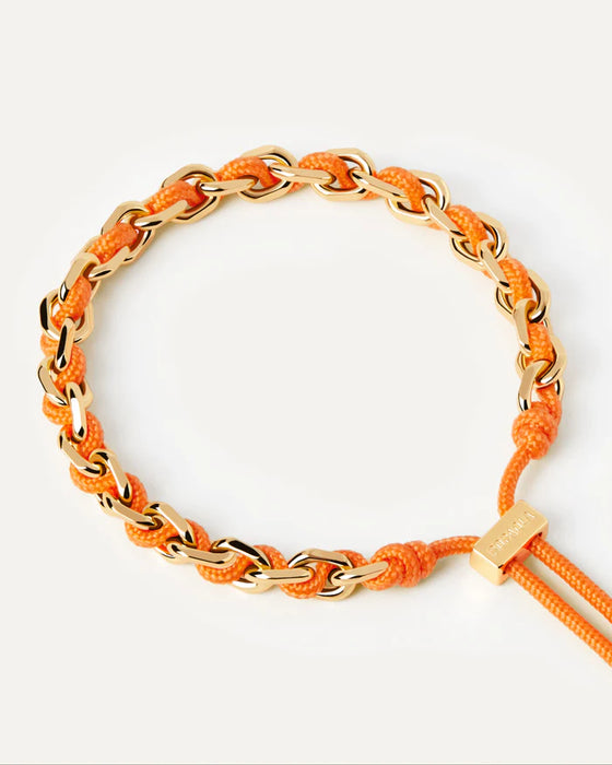 PDPAOLA Tangerine Rope and Chain Bracelet Gold