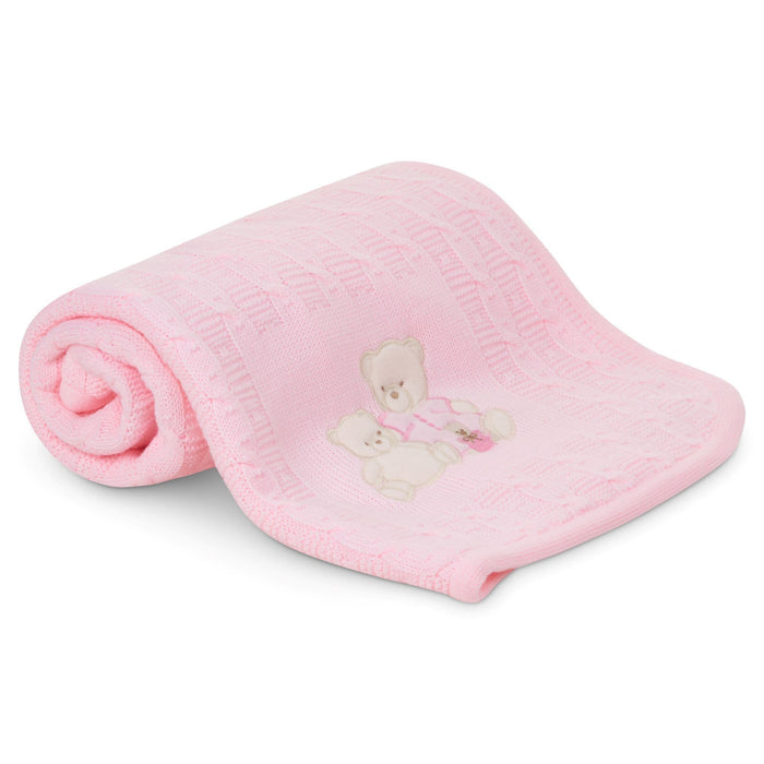 Dandelion Clothing 3 Bears Baby Shawl In Pink