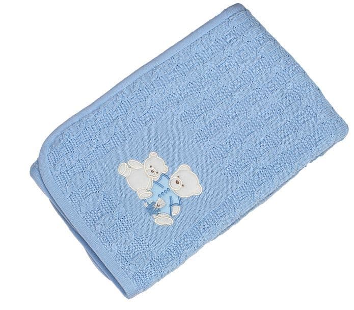 Dandelion Clothing 3 Bears Baby Shawl In Blue