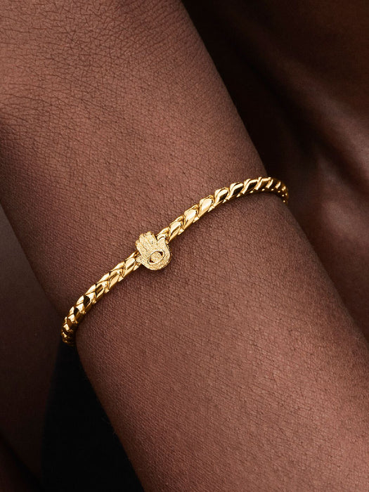 Pandora Textured Hamsa Hand Mini Charm