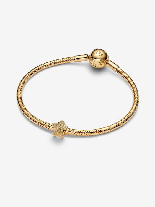 Pandora Textured Star Mini Charm 14k gold plating