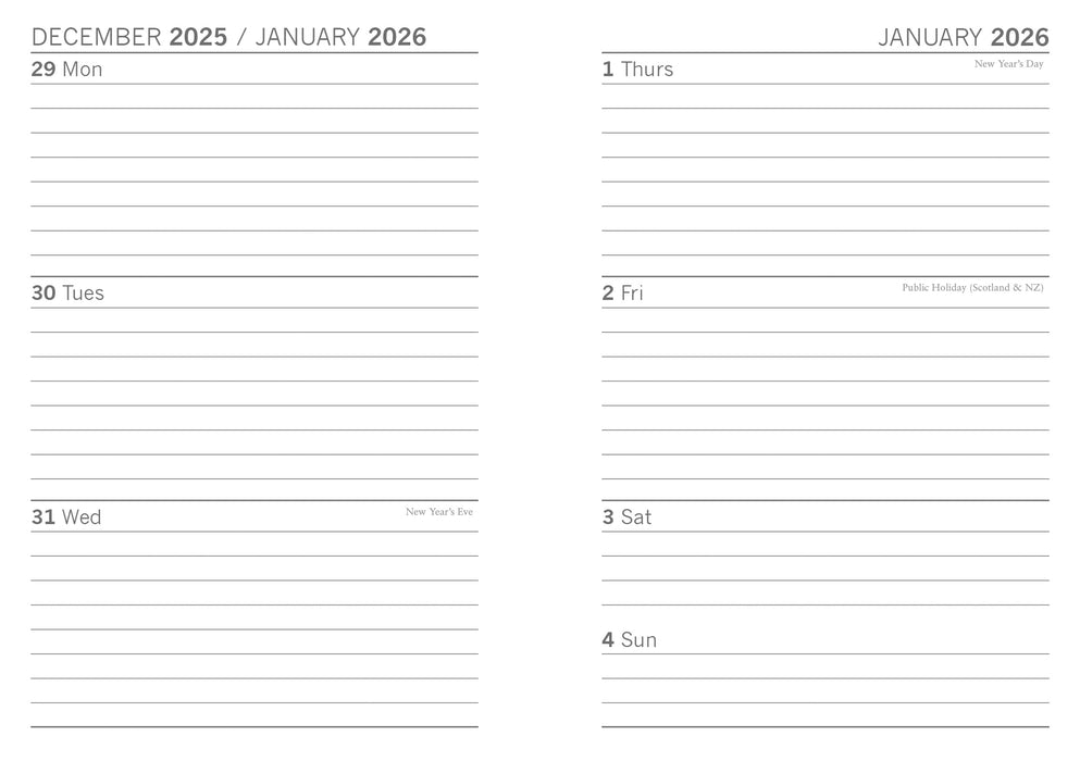 The Gifted Stationery Company 2026 A6 Flexi Diary - Autumn Dreams