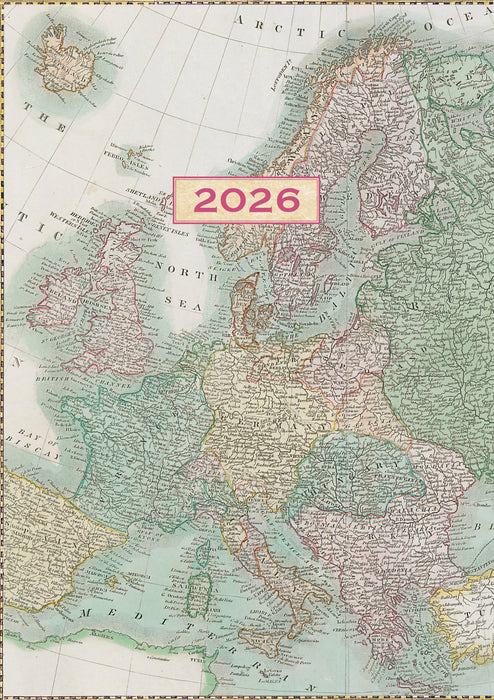 The Gifted Stationery Company 2026 A6 Flexi Diary - Antique Maps