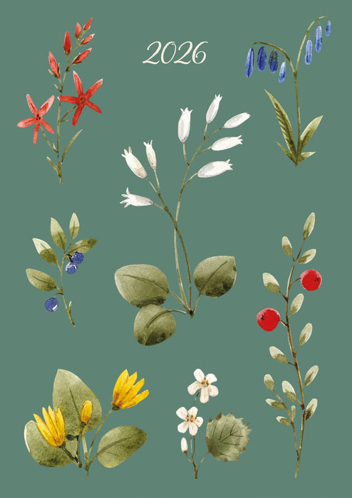 The Gifted Stationery Company 2026 A6 Flexi Diary - Botanics