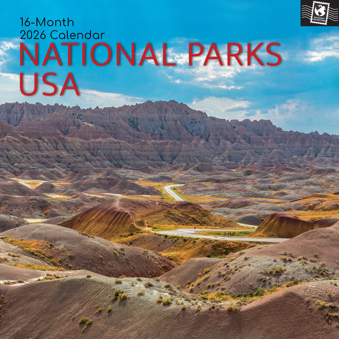 The Gifted Stationery Company 2026 Square Wall Calendar - National Parks USA
