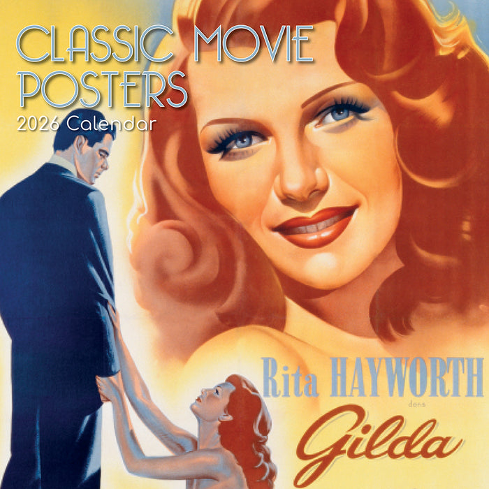 The Gifted Stationery Company 2026 Square Wall Calendar - Classic Movie Posters