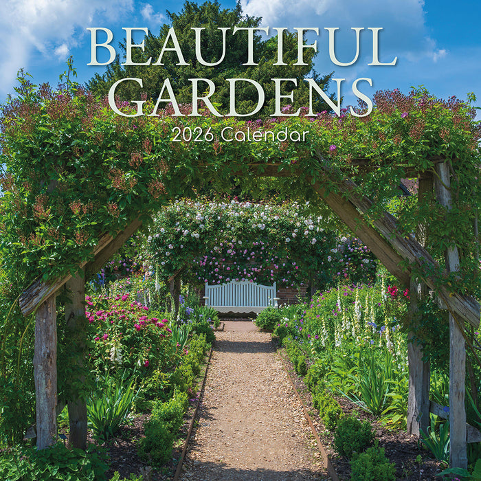 The Gifted Stationery Company 2026 Square Wall Calendar - Beautiful Gardens