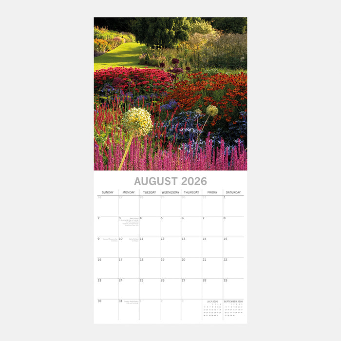 The Gifted Stationery Company 2026 Square Wall Calendar - Beautiful Gardens