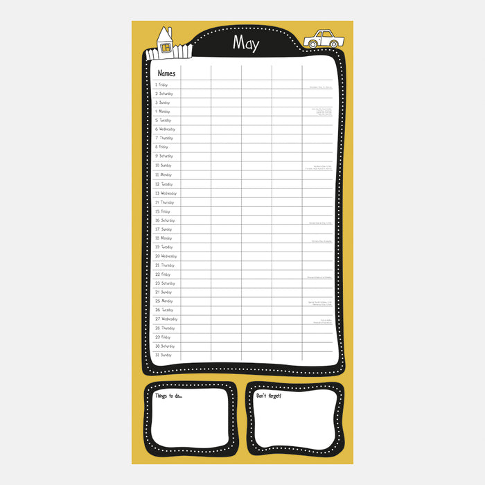 The Gifted Stationery Company 2026 Square Wall Calendar - Were Normal Family Organiser