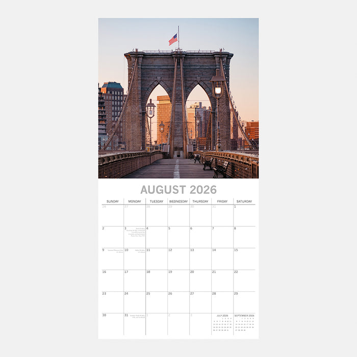 The Gifted Stationery Company 2026 Square Wall Calendar - New York
