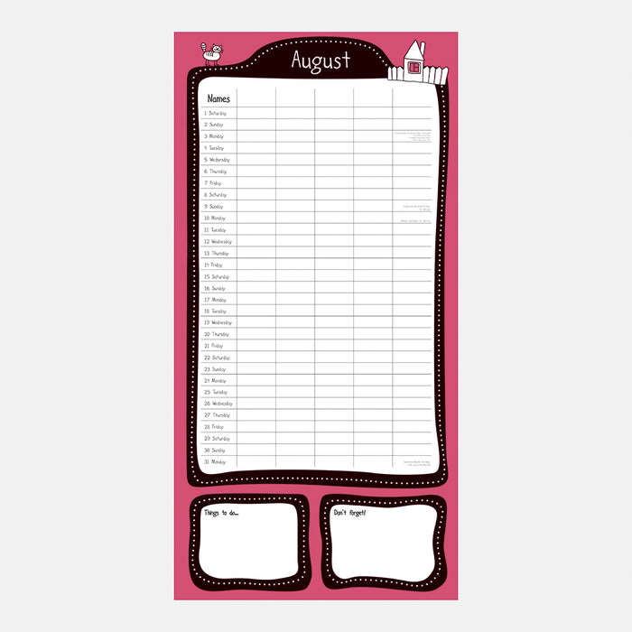 The Gifted Stationery Company 2026 Square Wall Calendar - Were Normal Family Organiser