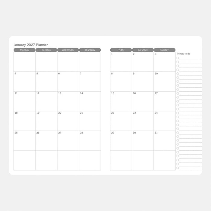 The Gifted Stationery Company 2027 A5 Diary - Gardenia