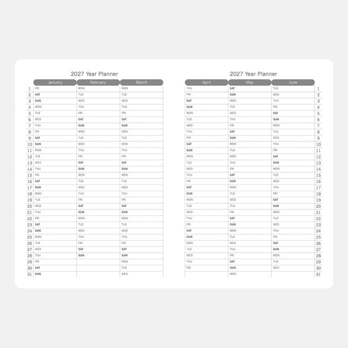 The Gifted Stationery Company 2027 A5 Diary - Gardenia