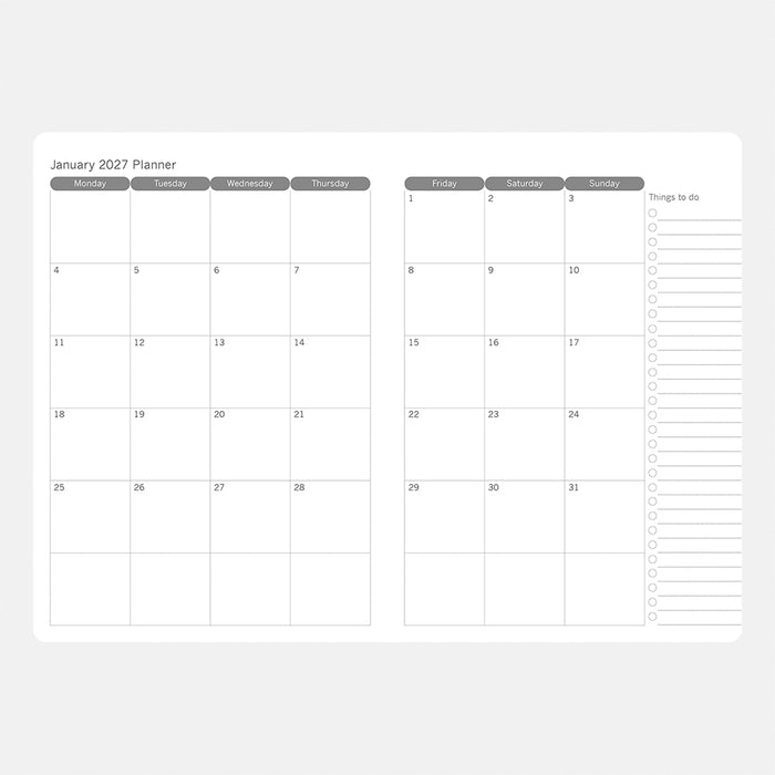 The Gifted Stationery Company 2027 A5 Diary – Week to view – Confetti