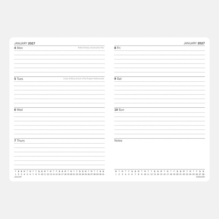 The Gifted Stationery Company 2027 A5 Padded Diary - Daydream