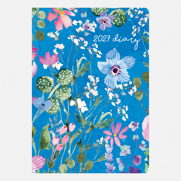 The Gifted Stationery Company 2027 A5 Padded Diary - Wild Cobalt